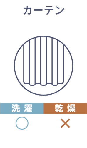 カーテンは洗濯OK。ただし乾燥はNG